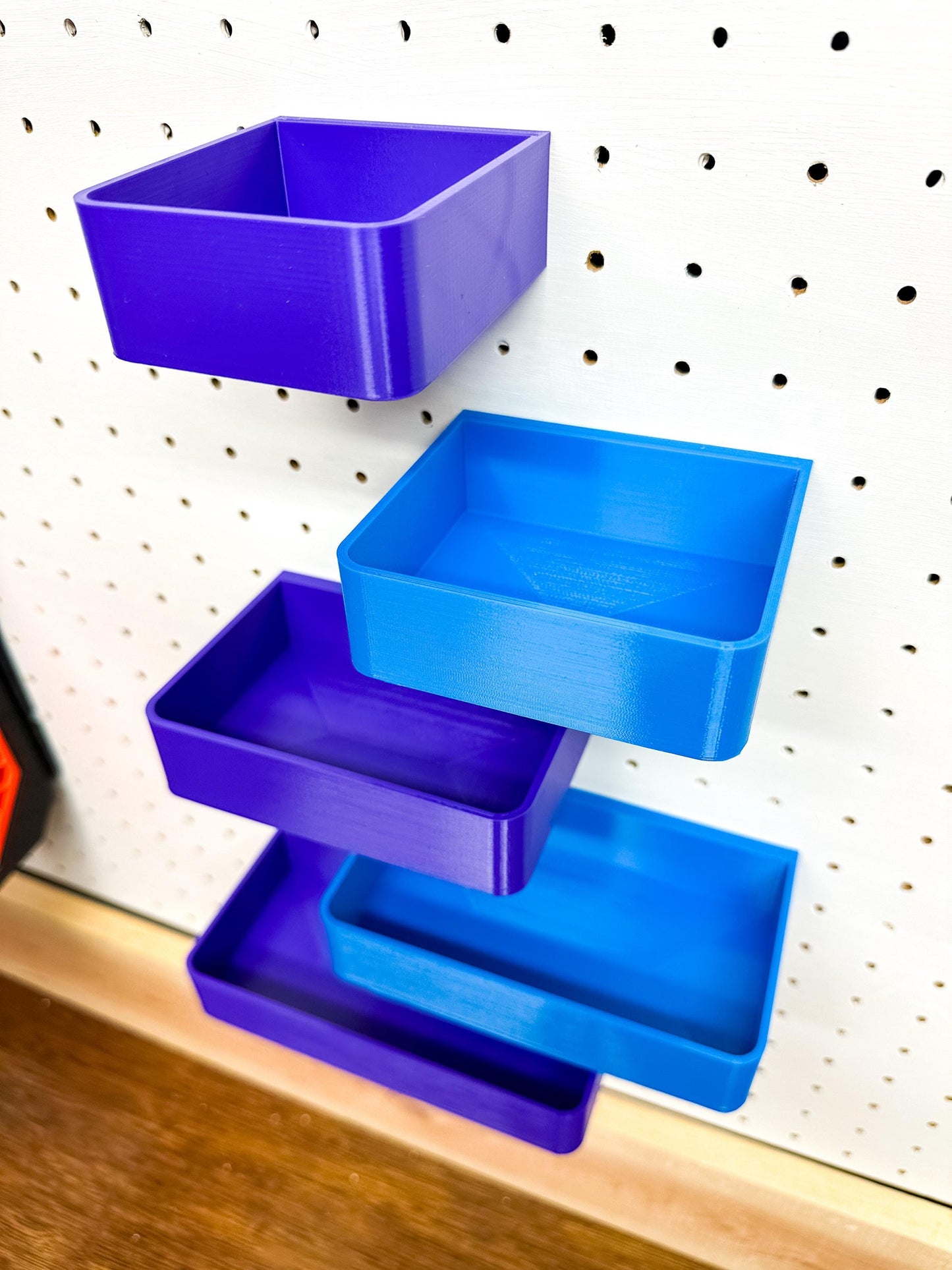 Pegboard Storage Bins - Fits 1/8" & 1/4" Pegboards - Versatile Organization Solution