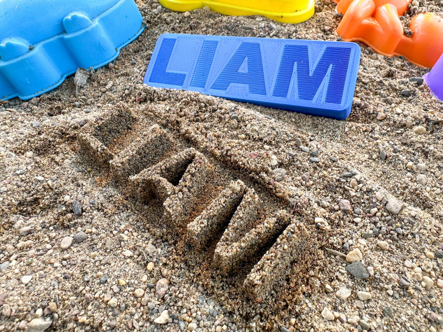 Custom Sand Toy Name Mold – Personalized Beach Sand Toy for Kids and Adults - Available In Any Color!