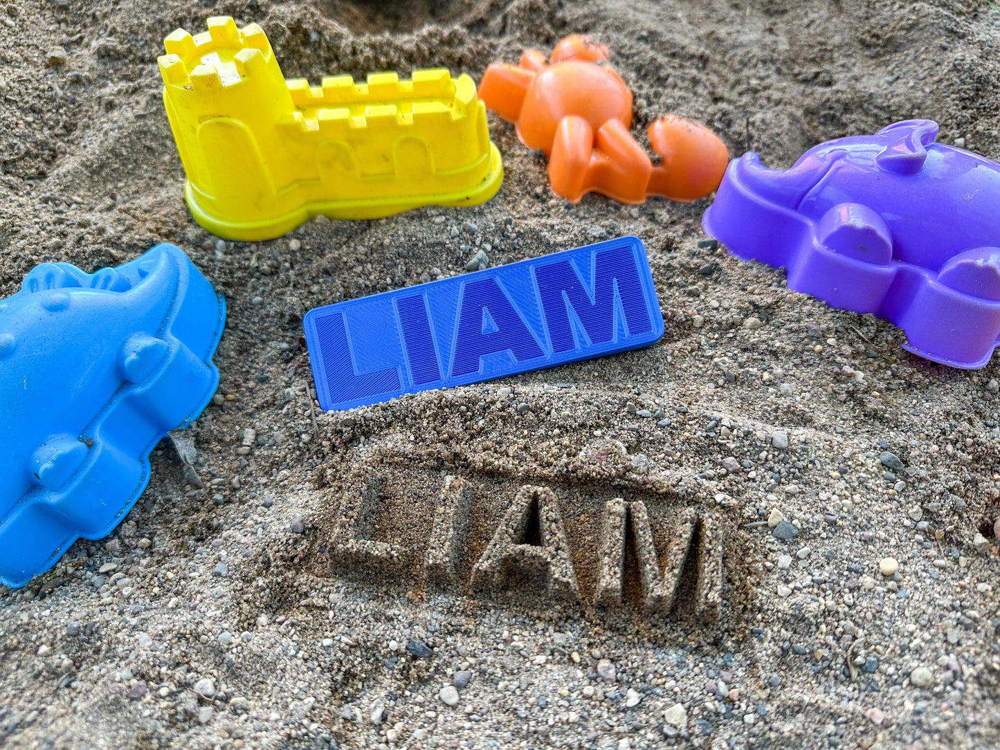Custom Sand Toy Name Mold – Personalized Beach Sand Toy for Kids and Adults - Available In Any Color!