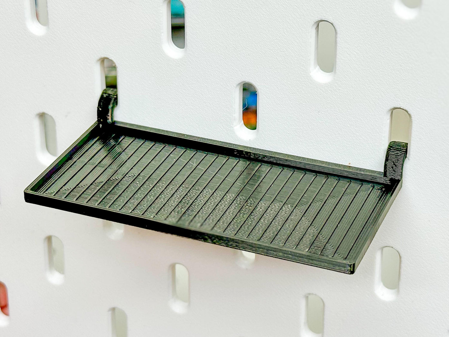 Diecast Car Shelves, IKEA SKADIS Compatible, Perfect for Displaying Your Open Die Cast Cars Collection on SKADIS Pegboard, Flat or Angled