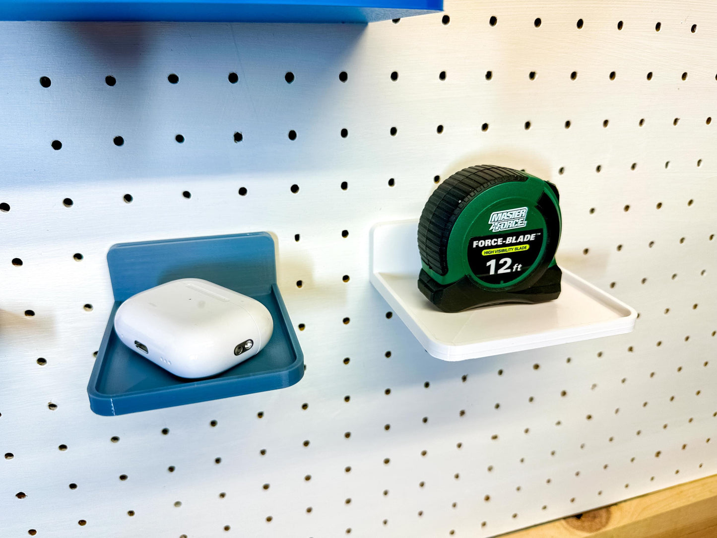 Pegboard Storage Shelves - Fits 1/8" & 1/4" Pegboards - Versatile Organization Solution