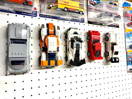 Pegboard Hooks for Brick Cars - Fits 1/8" & 1/4" Pegboards - 4-Stud or 6-Stud Options Available