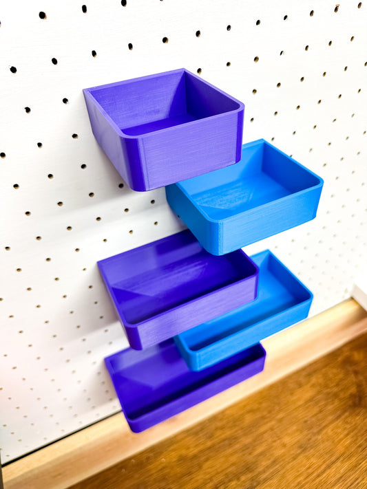 Pegboard Storage Bins - Fits 1/8" & 1/4" Pegboards - Versatile Organization Solution