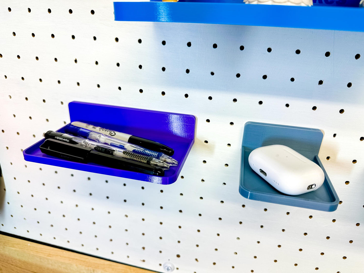Pegboard Storage Shelves - Fits 1/8" & 1/4" Pegboards - Versatile Organization Solution