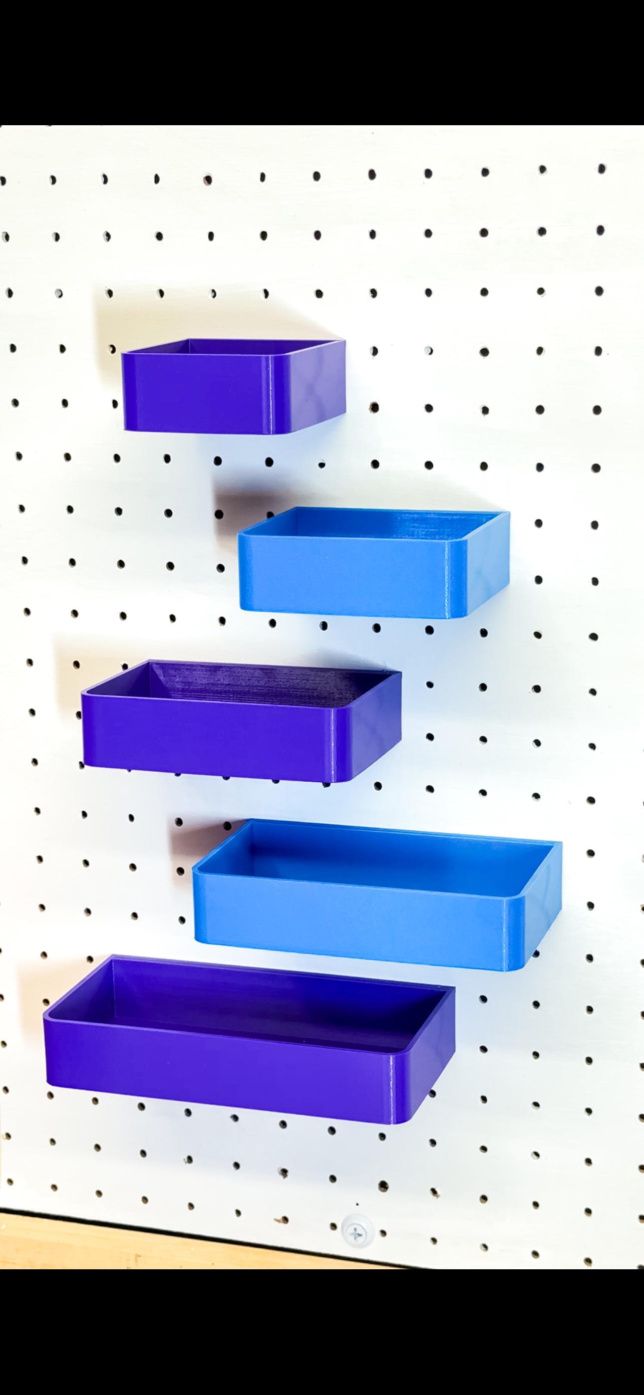 Pegboard Storage Bins - Fits 1/8" & 1/4" Pegboards - Versatile Organization Solution