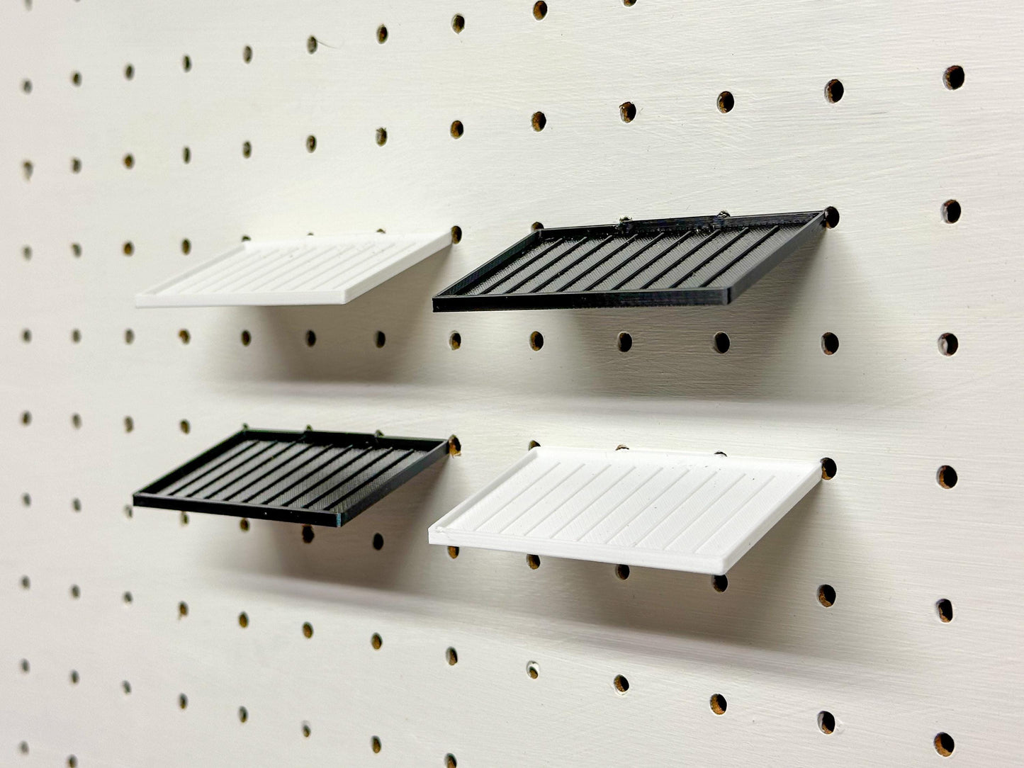 Angled Hot Wheels Pegboard Shelves - Perfect for Displaying Your Open Die Cast Cars Collection