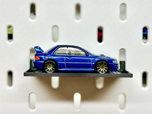 Diecast Car Shelves, IKEA SKADIS Compatible, Perfect for Displaying Your Open Die Cast Cars Collection on SKADIS Pegboard, Flat or Angled