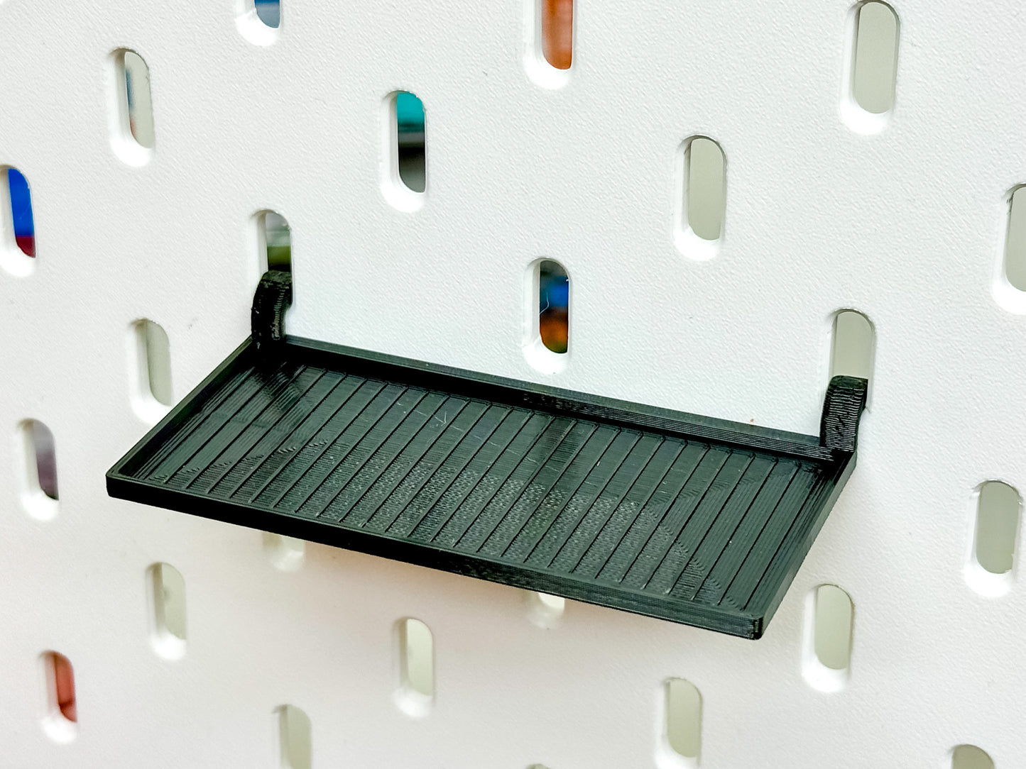 Angled IKEA SKADIS Compatible Diecast Car Shelf - Set of 10