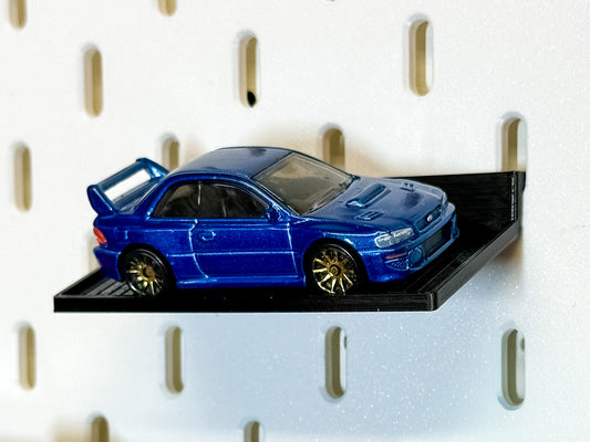 Angled IKEA SKADIS Compatible Diecast Car Shelf - Set of 10