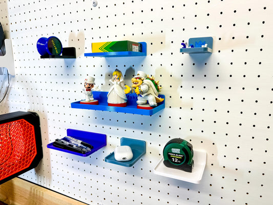 Pegboard Storage Shelves - Fits 1/8" & 1/4" Pegboards - Versatile Organization Solution